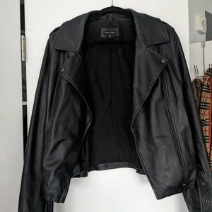 Leeron Leather Moto Jacket - Black - Universal Standard